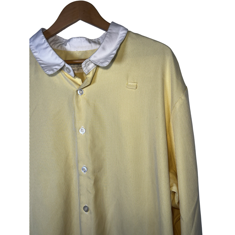 Disney Worldwide Services Shirt Mens 2XL Yellow White Cast Member Long Sleeve - Picture 2 of 7